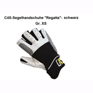 C4S-Regatta Segelhandschuhe - Gr. XS - schwarz