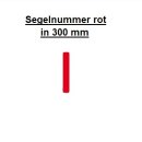 Segelnummer 12" - 300 mm "1" Rot        