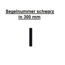 Segelnummer 12" - 300 mm "1" Schwarz    