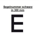 Segelnummer 12" - 300mm "E" Schwarz