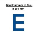Segelnummer 15" - 380mm "E" Blau...