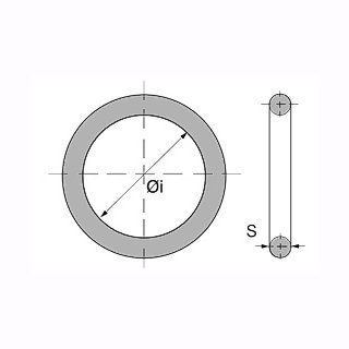Ring aus Edelstahl in der Abmessung  50 x  8.0 mm 