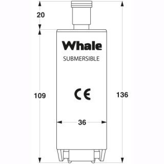 Whale GP1354 selbstentlüftende Tauchpumpe Premium 24V 13,2l/min
