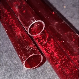 Polycarbonat Kunststoffrohr rot D = 20 x 17