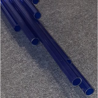 Polycarbonat Kunststoffrohr blau D= 20 x 17,6 mm L= 2000 mm