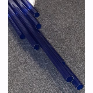 Polycarbonat Kunststoffrohr blau D= 20 x 17