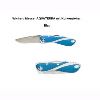 WICHARD Messer AQUATERRA mit Korkenzieher  blau
