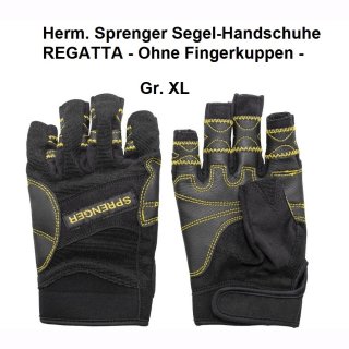 Herm. Sprenger Segel-Handschuhe REGATTA - Ohne Fingerkuppen - Gr. XL
