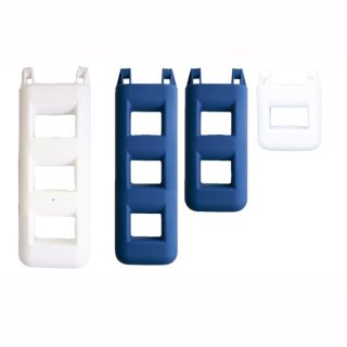 Treppenfender mit 2 oder 3 Stufen in weiß und blau - robust und praktisch