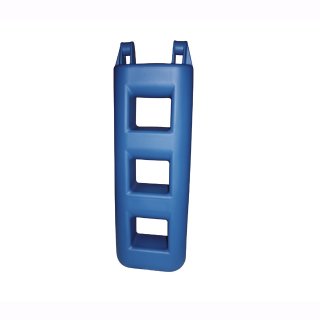 Treppenfender mit 3 Stufen in blau - robust und praktisch