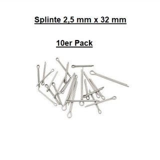 Splinte DIN94 - 1983 1.4401 Edelstahl 2.5 mm x 32 mm 10er Pack