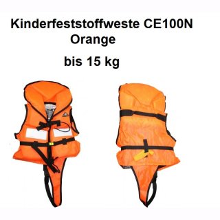 Kinderfeststoffweste CE100N bis 15 kg Orange