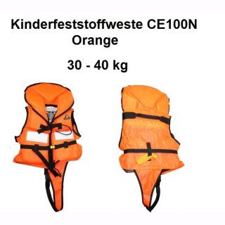 Rettungsweste  CE100N  30 - 40 kg   in orange