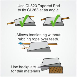CLAMCLEAT Micros für Tau 1 - 4mm schwarz