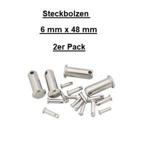 Steckbolzen 1.4401  6 mm x 48 mm 2er Pack
