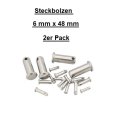 Steckbolzen 1.4401  6 mm x 48 mm 2er Pack