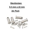 Steckbolzen 1.4401  9.5 mm x 22 mm   2er Pack