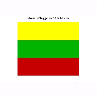 Flagge  30 x  45 cm  LITAUEN