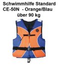 Schwimmhilfe Standard CE-50N über 90kg Orange/Blau