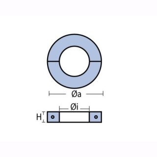 Wellenanode Magnesium Ring ca. 68 g   Ø35 mm
