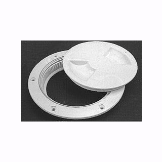 Schraubdeckel (Inspektionsdeckel) aus Kunststoff weiß 145 mm