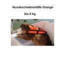 Hundeschwimmhilfe  bis 8kg      Orange