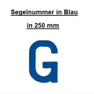 Segelnummern - 250 mm - blau G